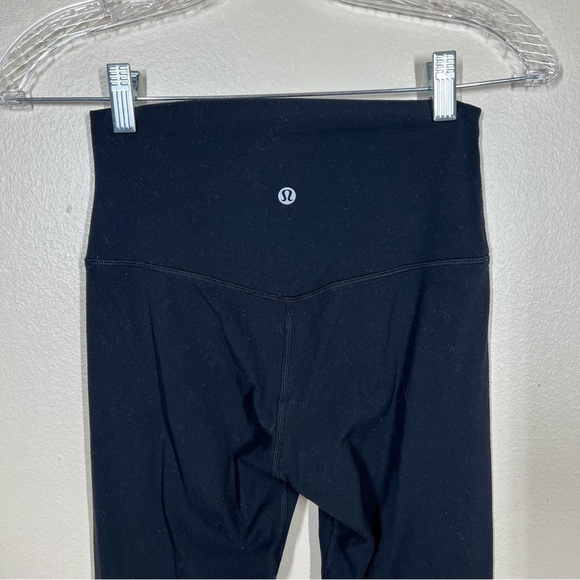Lululemon Womens Align Crop *21" Black High Rise Leggings Size 4 - Picture 5 of 8